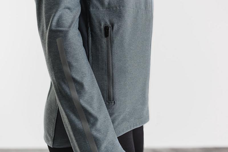 Dark / Grey Nobull Wo4-Way Stretch Woven Women's Hoodie | CA X2187Y